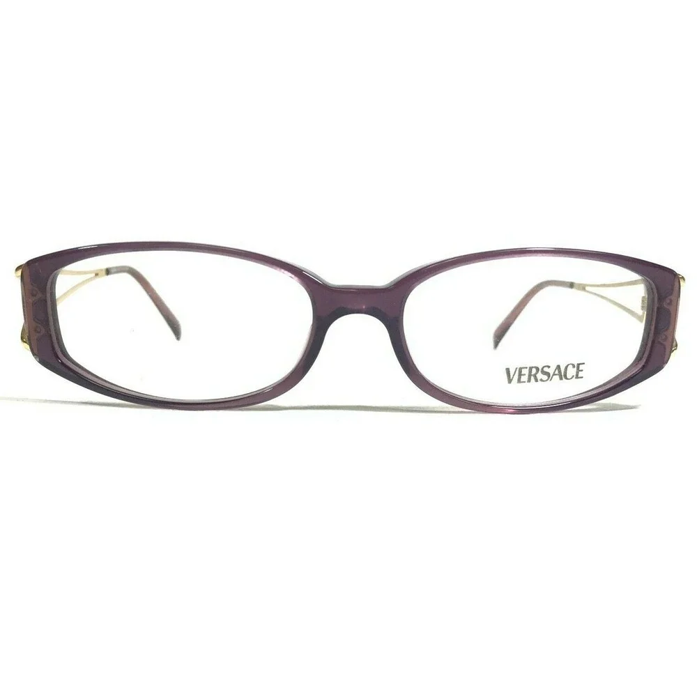 Versace MOD.V82 G52 Eyeglasses Frames Purple Gold Round Oval Full Rim 51-15-130